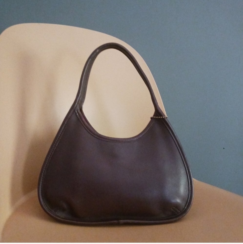 COACH 9027 ERGO MINI Satchel August 1997 brown Leather Shoulder Bag,
